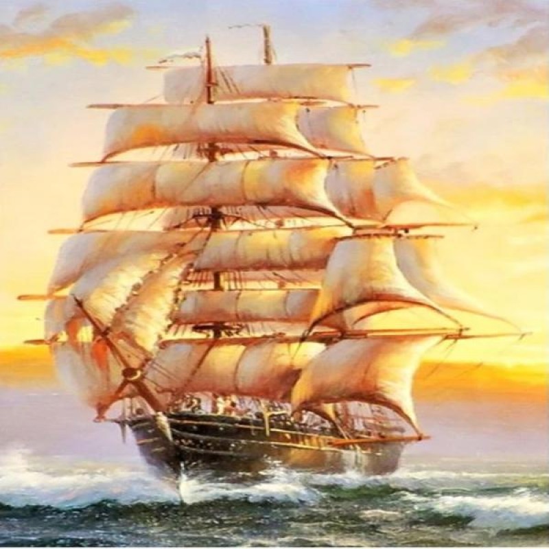 Golden Sail Ship