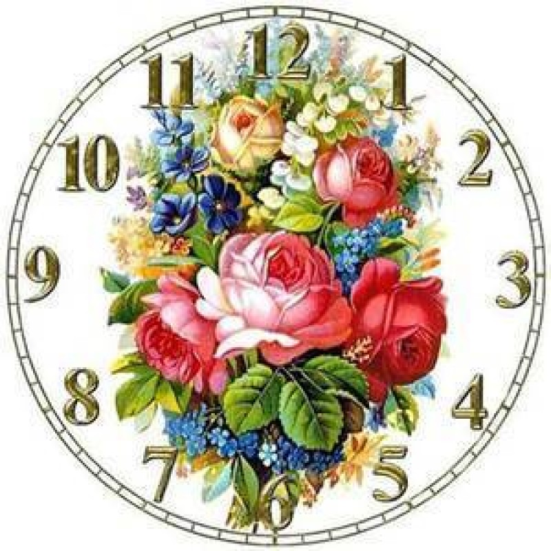 Flowery Clock Face