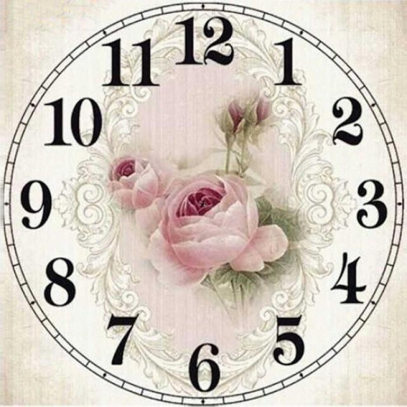 Fair Rose Clock Face