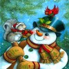 Snowman Enjoying Christmas