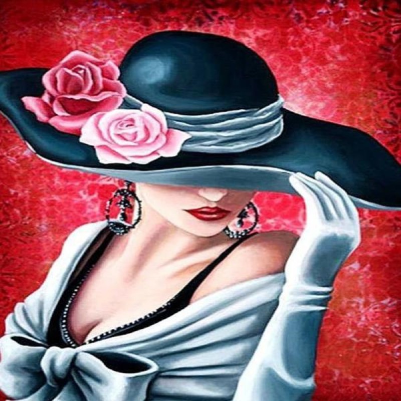 Rose Hat Lady