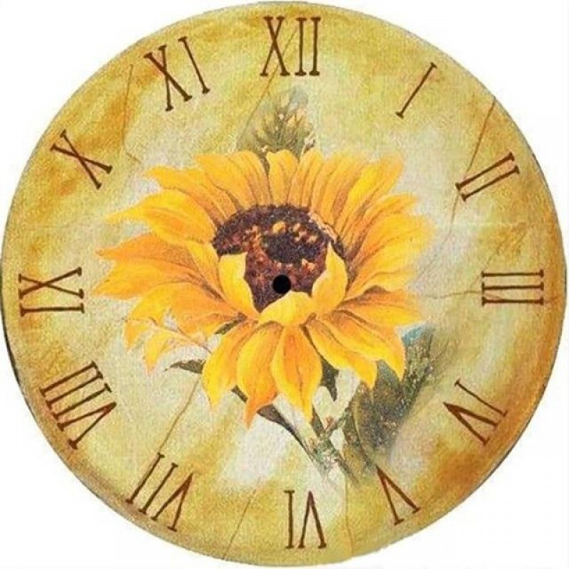 Sunflower Clock Face